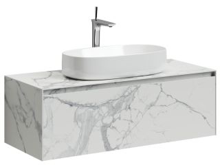 Подвесная тумба под раковину Sancos Stone ST120SV 120см Statuario White
